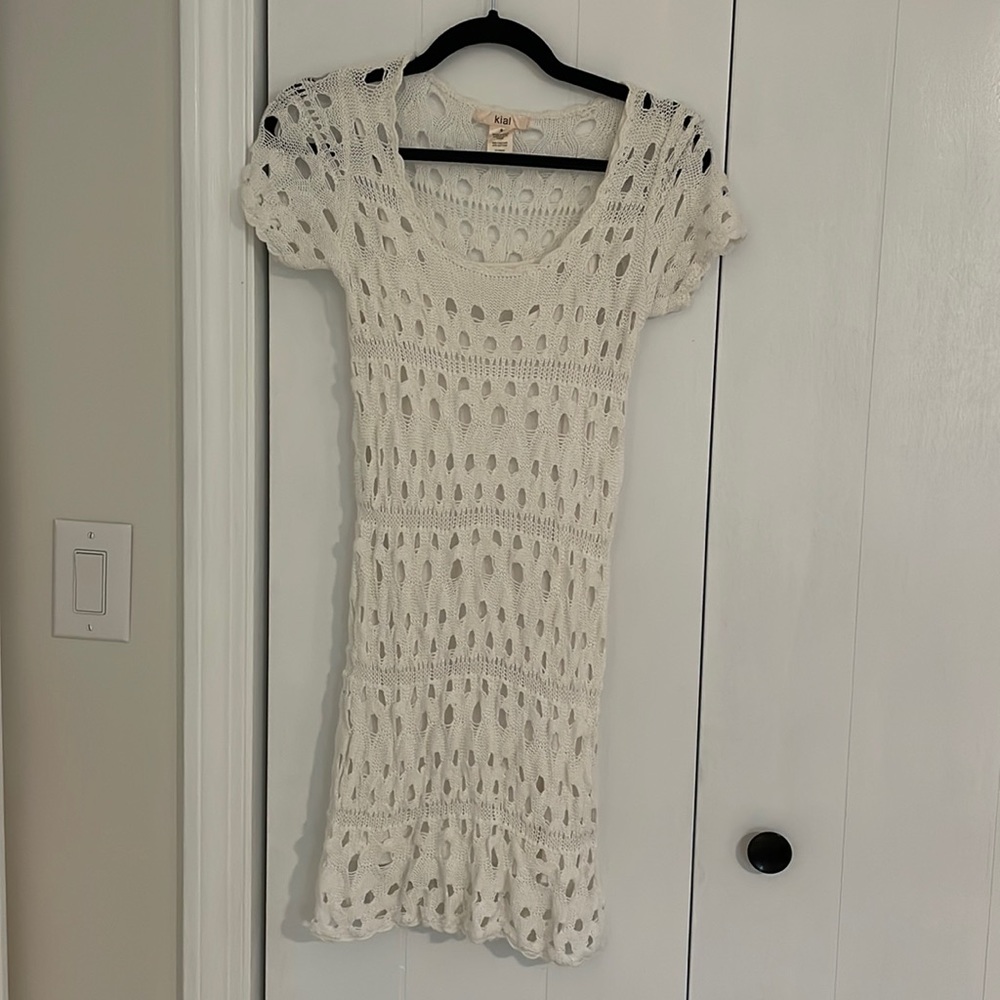 White crochet dress